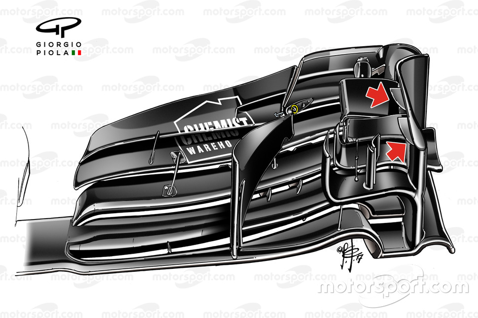 Williams F40, front wing detail