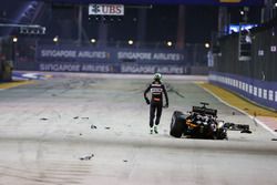 Nico Hulkenberg, Sahara Force India F1 VJM09, victime d'un accident au départ