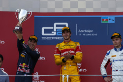 Podium : le vainqueur Antonio Giovinazzi, PREMA Racing, le deuxième Pierre Gasly, PREMA Racing & le troisième Sergey Sirotkin, ART Grand Prix