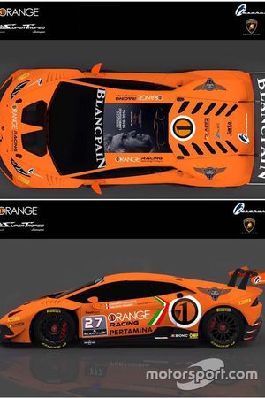 Lamborghini Huracan LP620-2 Super Trofeo, Orange1 Racing, la livrea dedicata a Ferruccio Lamborghini