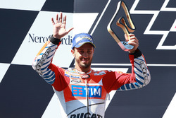 Podium: second place Andrea Dovizioso, Ducati Team