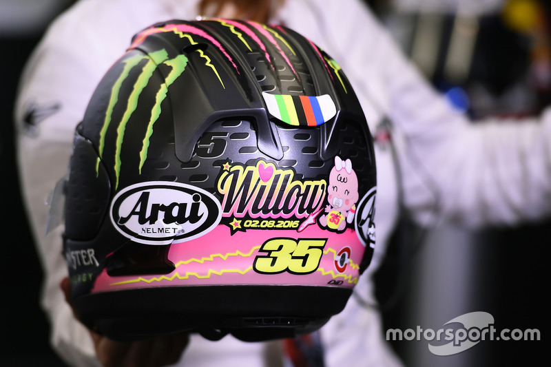 Der Helm von Cal Crutchlow zur Geburt von Tochter Willow