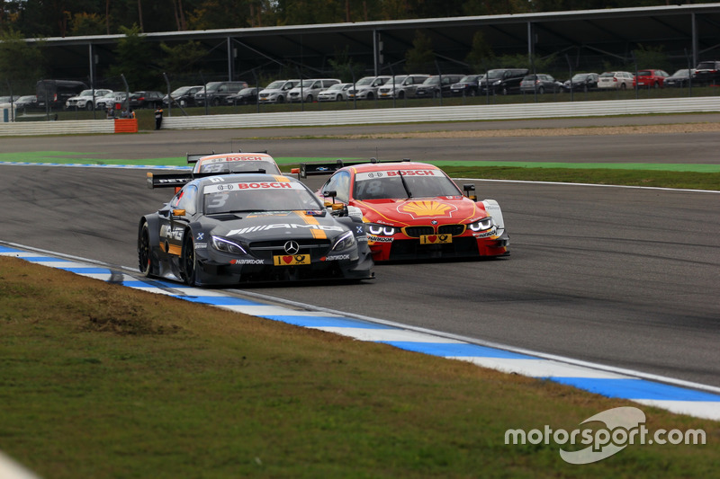 Paul Di Resta, Mercedes-AMG Team HWA, Mercedes-AMG C63 DTM; Augusto Farfus, BMW Team MTEK, BMW M4 DT