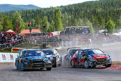Timmy Hansen, Team Peugeot Hansen, et Andreas Bakkerud, Hoonigan Racing Division