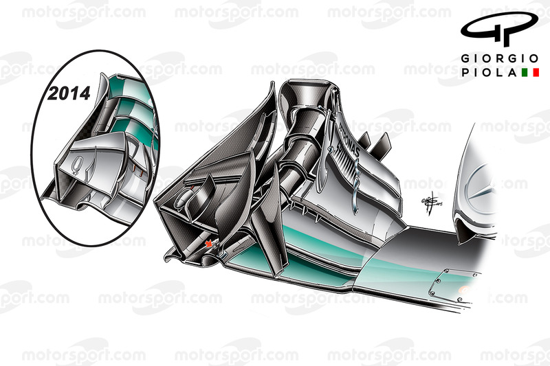 Mercedes F1 W06: Frontflügel, GP China