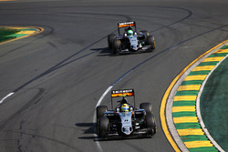 Sergio Perez, Sahara Force India F1 VJM09 and team mate Nico Hulkenberg, Sahara Force India F1 VJM09