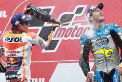 Podium : le vainqueur Jack Miller, Marc VDS Racing Honda fête sa victoire