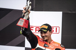 Davide Giugliano, Ducati Team, fête sa deuxième place