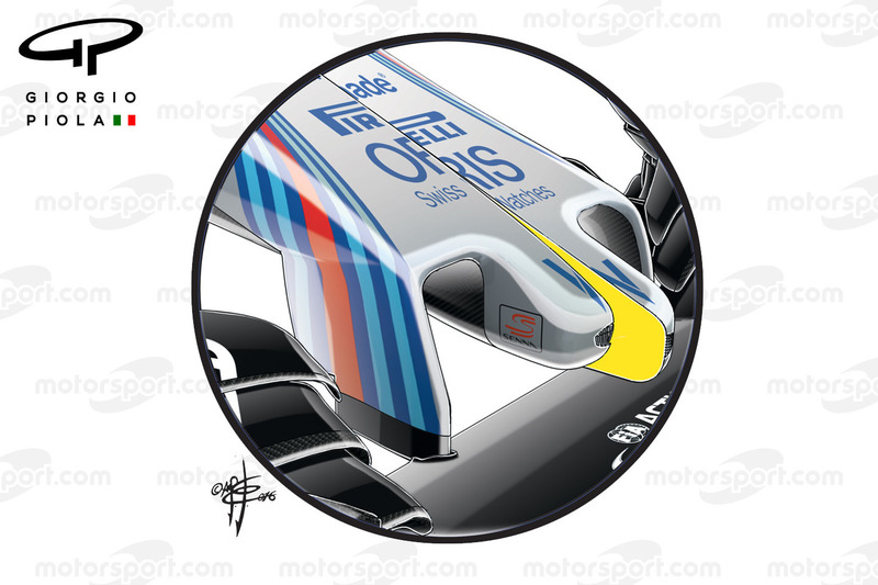 Williams FW38: Nase, Vergleich