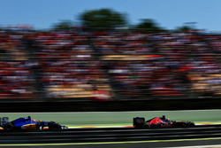 Daniil Kvyat, Scuderia Toro Rosso STR11 leads Felipe Nasr, Sauber C35