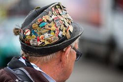 German hat with racing pins