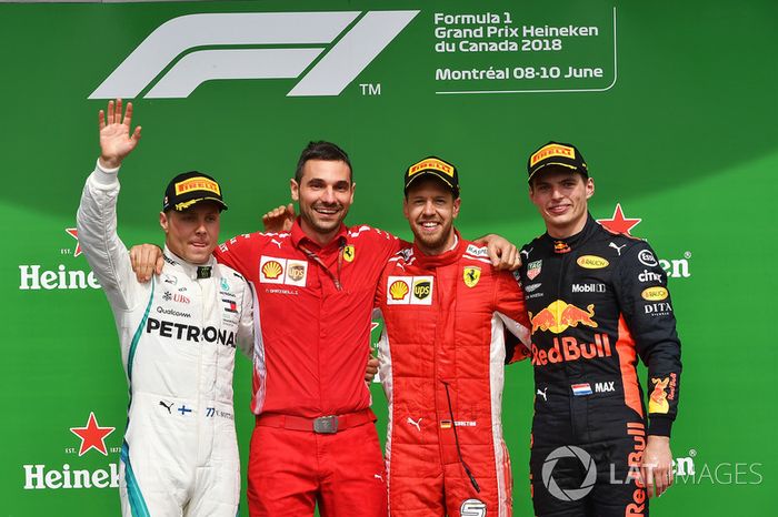 GP de Canadá: 1º Vettel, 2º Bottas, 3º Verstappen