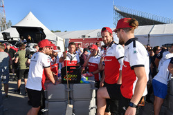 Sauber lors de la course de radeaux