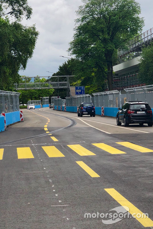 Lavori stradali sulla pista dell'ePrix di Zurigo