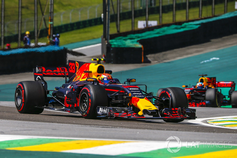 Max Verstappen, Red Bull Racing RB13 en Daniel Ricciardo, Red Bull Racing RB13