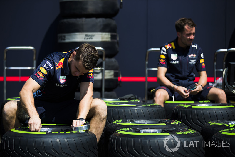 Red Bull personeli, Pirelli lastikleri