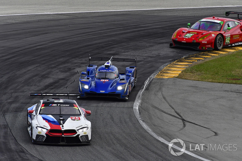 #25 BMW Team RLL BMW M8, GTLM: Bill Auberlen, Alexander Sims, Philipp Eng, Connor de Phillippi, #90 Spirit of Daytona Racing Cadillac DPi, P: Tristan Vautier, Matt McMurry, Eddie Cheever III