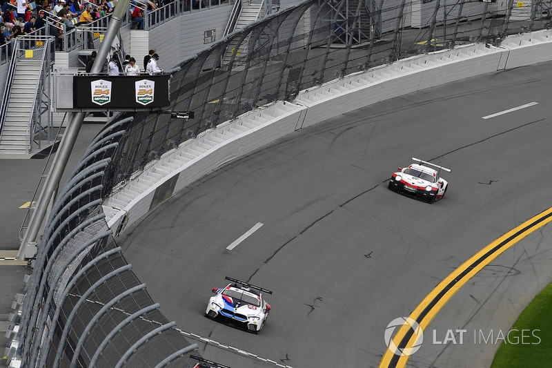 #24 BMW Team RLL BMW M8, GTLM: John Edwards, Jesse Krohn, Nicky Catsburg, Augusto Farfus, #911 Porsche Team North America Porsche 911 RSR, GTLM: Patrick Pilet, Nick Tandy, Frédéric Makowiecki