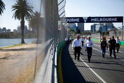 Charlie Whiting, FIA Delegate walks the track