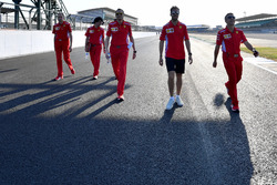 Sebastian Vettel, Ferrari walks the track