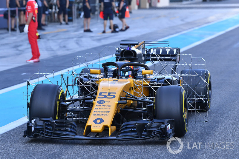 Carlos Sainz Jr., Renault Sport F1 Team RS17 avec des capteurs