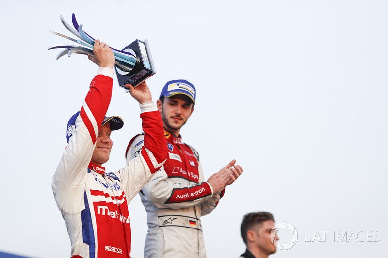  Podium: race winner Daniel Abt, Audi Sport ABT Schaeffler, second place Felix Rosenqvist, Mahindra Racing, third place Edoardo Mortara, Venturi Formula E