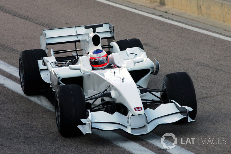 Rubens Barrichello'nun yeni Honda RA108 ile ilk turu