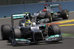 Nico Rosberg, Mercedes F1 W03, Michael Schumacher, Mercedes F1 W03