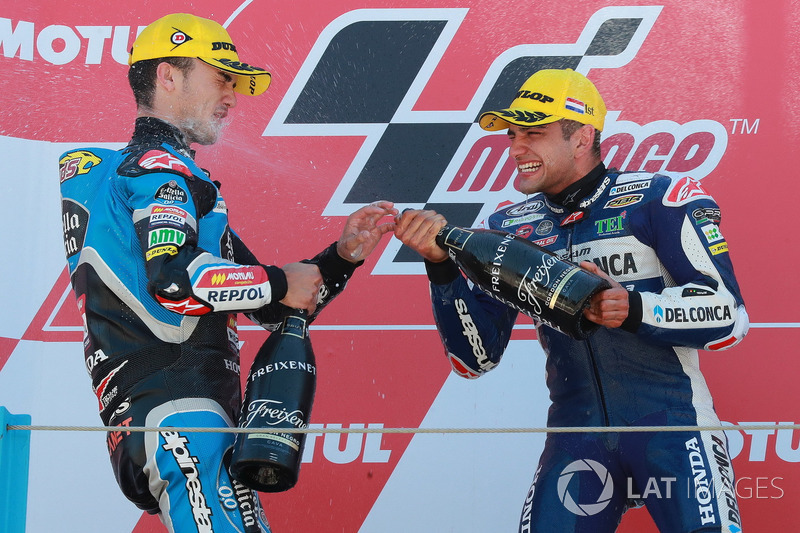 Podium: Aron Canet, Estrella Galicia 0,0, Jorge Martin, Del Conca Gresini Racing Moto3