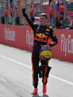 Race winner Max Verstappen, Red Bull Racing celebrates in parc ferme