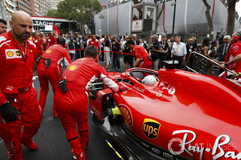 Sebastian Vettel, Ferrari, on the grid
