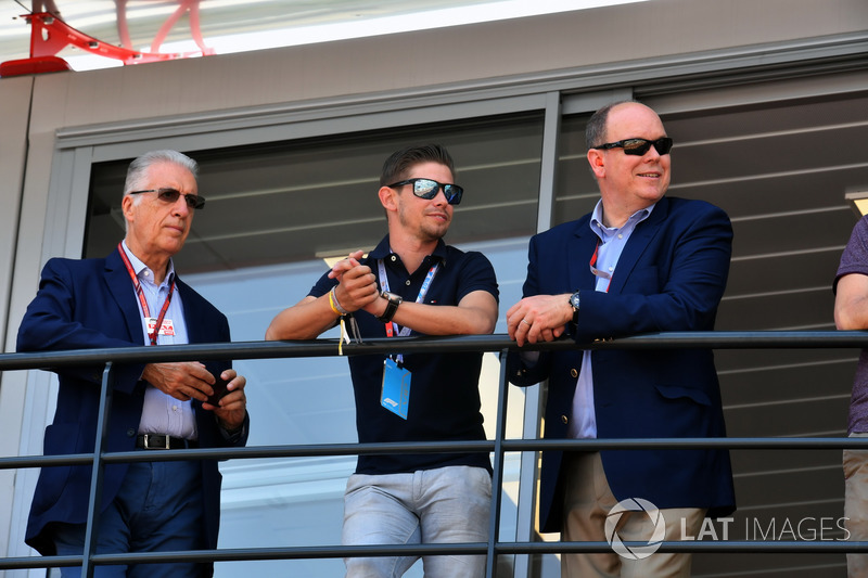 Piero Lardi Ferrari, Vicepresidente de Ferrari, Casey Stoner y Príncipe Alberto de Mónaco