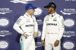 Top two qualifiers Valtteri Bottas, Mercedes AMG F1 and Lewis Hamilton, Mercedes AMG F1