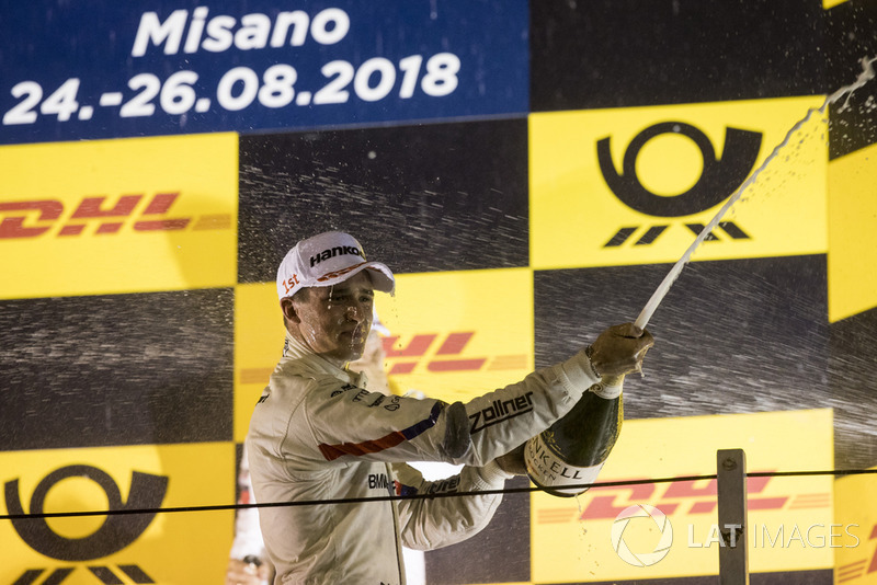 Podium: Race winner Joel Eriksson, BMW Team RBM