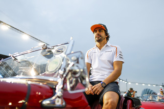 Fernando Alonso, McLaren, at the drivers parade