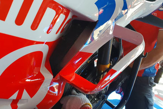 Dettaglio della nuova carena di Danilo Petrucci, Pramac Racing