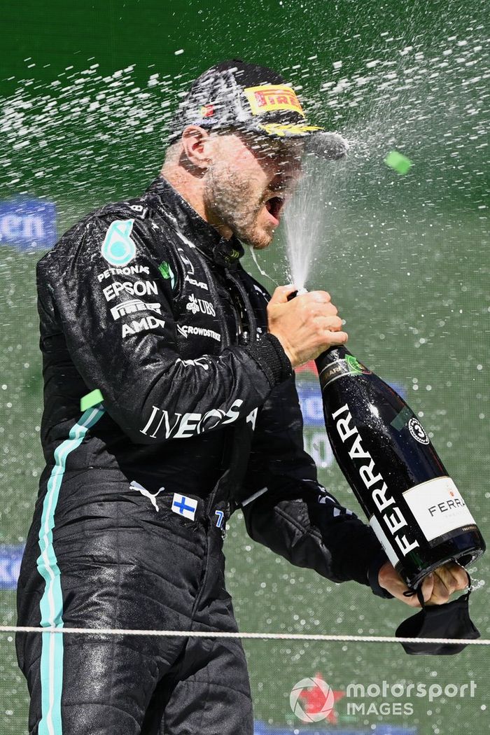 Podio: tercer lugar Valtteri Bottas, Mercedes