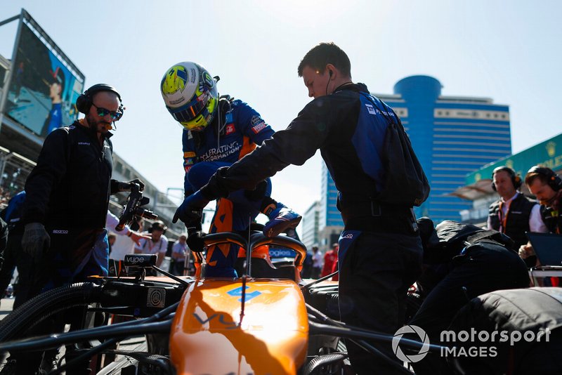Lando Norris, McLaren, on the grid