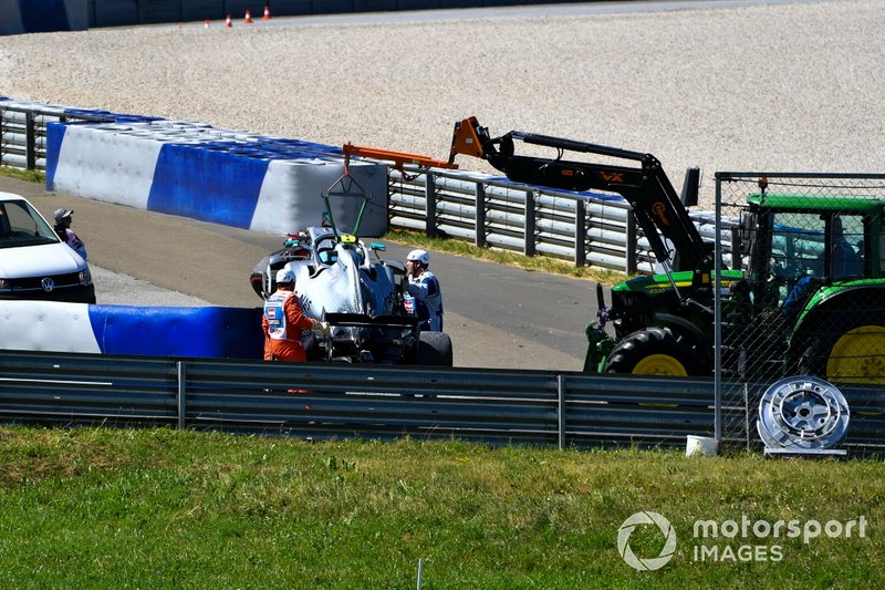 Choque de Valtteri Bottas, Mercedes AMG W10