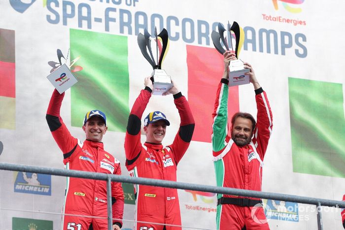 Podio: #51 AF Corse Ferrari 488 GTE Evo LMGTE Pro de Alessandro Pier Guidi, James Calado