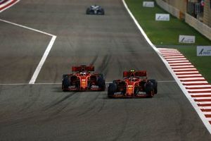 Sebastian Vettel, Ferrari SF90, en Charles Leclerc, Ferrari SF90