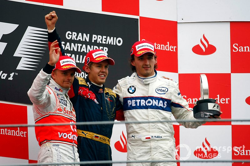 إيطاليا 2008: سيباستيان فيتيل، هايكي كوفالاينن، روبرت كوبتسا