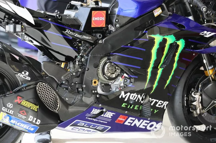 Maverick Viñales, Yamaha Factory Racing detalle de la moto