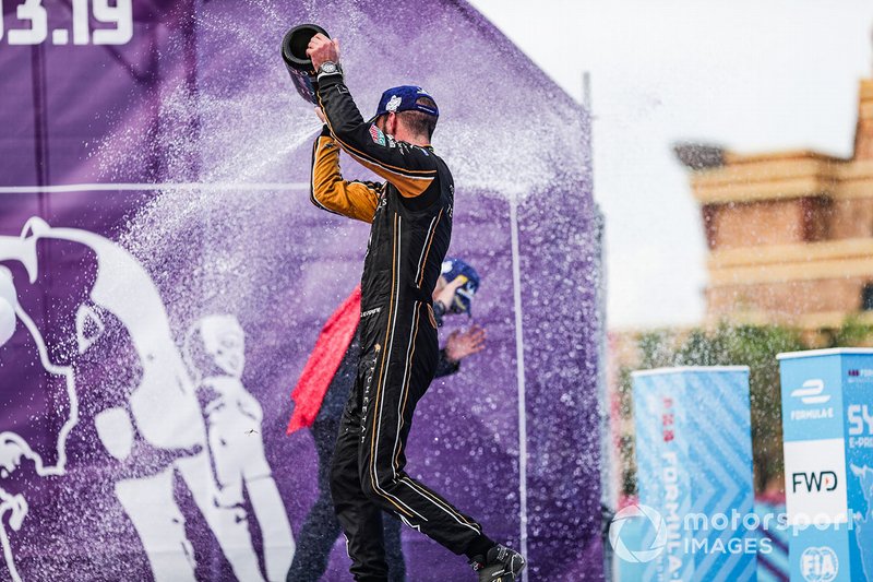 Jean-Eric Vergne, DS TECHEETAH, 1st position, celebrates on the podium