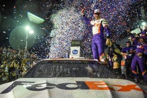 #11: Denny Hamlin, Joe Gibbs Racing, Toyota Camry FedEx Express, wins the Daytona 500