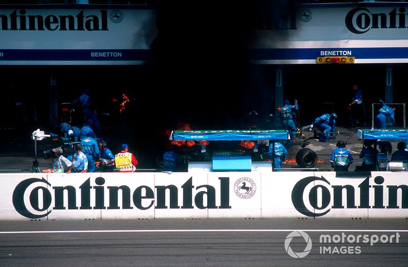 Jos Verstappen, Benetton B194 Ford yangın