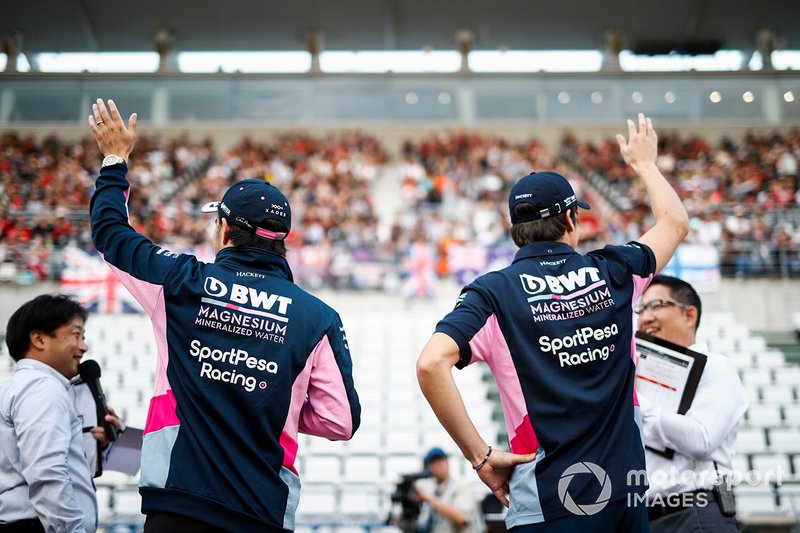 Sergio Perez, Racing Point, y Lance Stroll, Racing Point