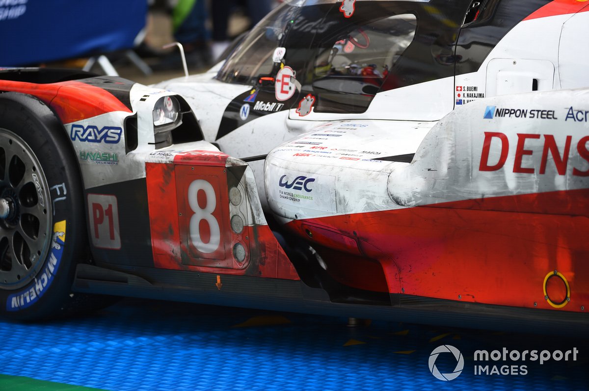 Detalle del #8 Toyota Gazoo Racing Toyota TS050: Sebastien Buemi, Kazuki Nakajima, Brendon Hartley