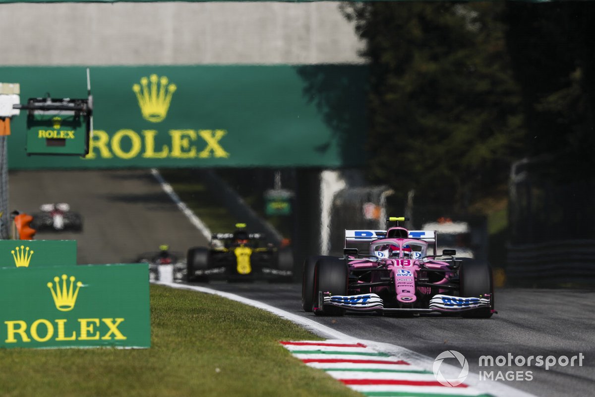 Lance Stroll, Racing Point RP20, Esteban Ocon, Renault F1 Team R.S.20