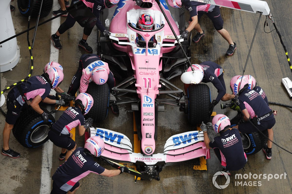 Sergio Pérez, Racing Point RP20, pit stop